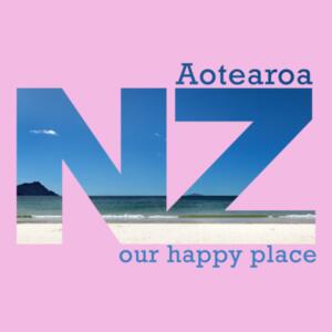 NZ Beach - Youth Crew Neck Tee Design