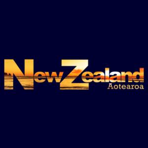 New Zealand Sunset - Womens V Neck Tee Design