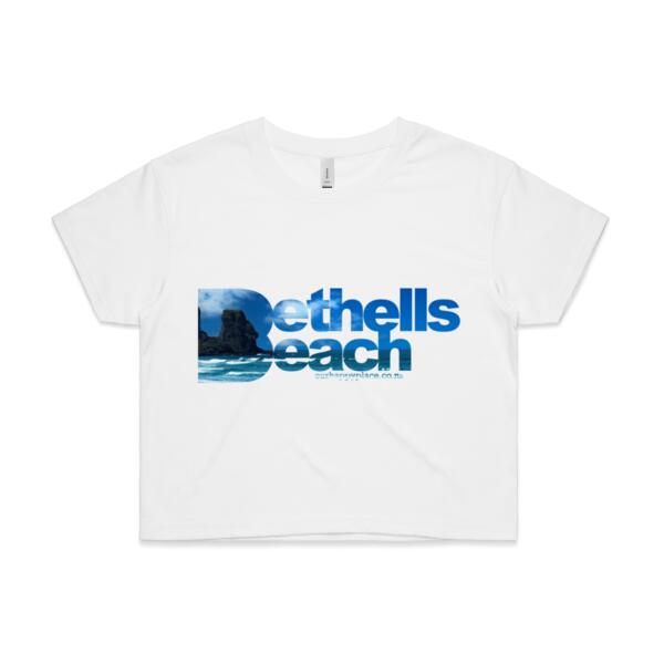 Bethells Beach Blue - AS Colour Womens Crop Tee Thumbnail