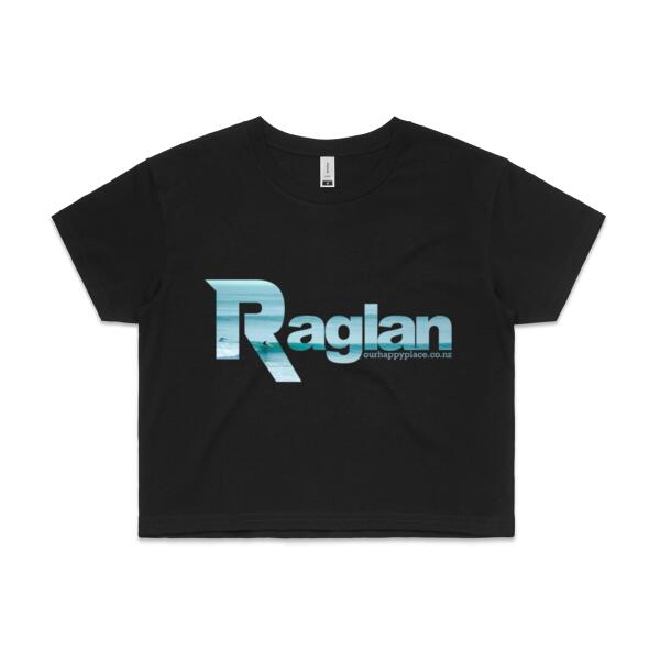 Raglan Blue - AS Colour Womens Crop Tee Thumbnail