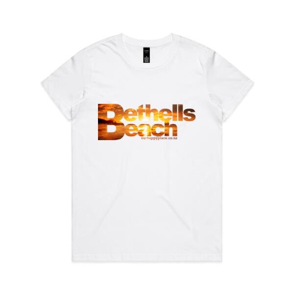 Bethells Beach Sunset - AS Colour Womens Maple Tee Thumbnail
