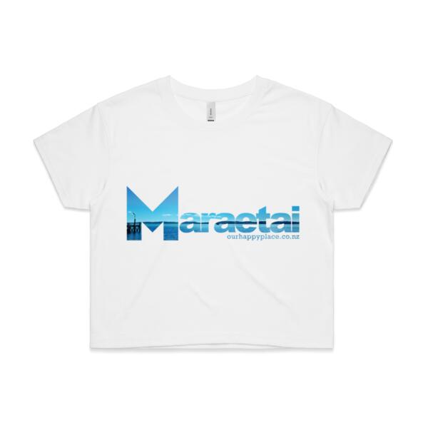 Maraetai jetty  - AS Colour Womens Crop Tee Thumbnail