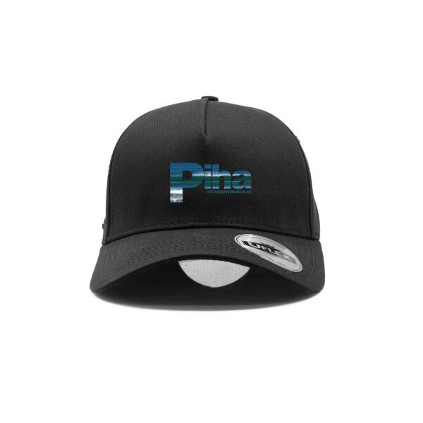 Piha - Surfs up!  - UFlex Adults Pro Style 5 Panel Snapback Cap Thumbnail