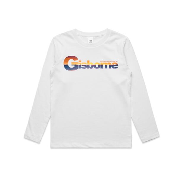 Gisborne Sunset - AS Colour Kids Longsleeve Tee Thumbnail