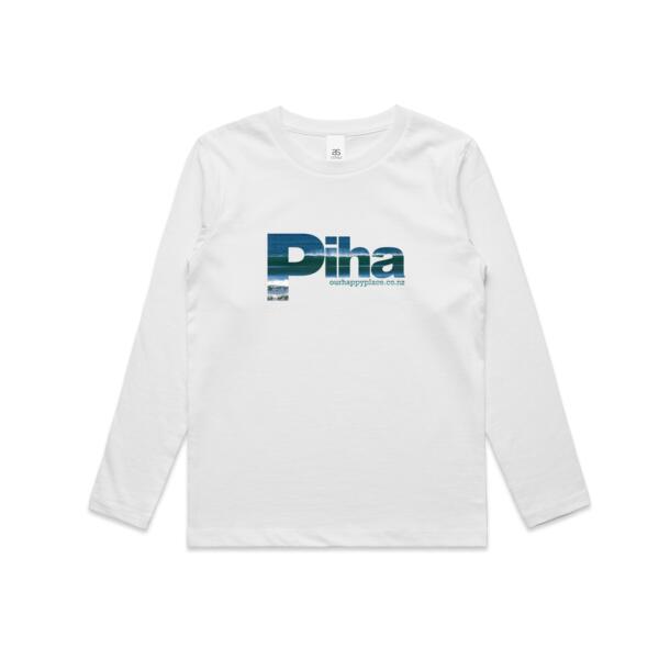 Piha - Surfs up!  - AS Colour Kids Longsleeve Tee Thumbnail