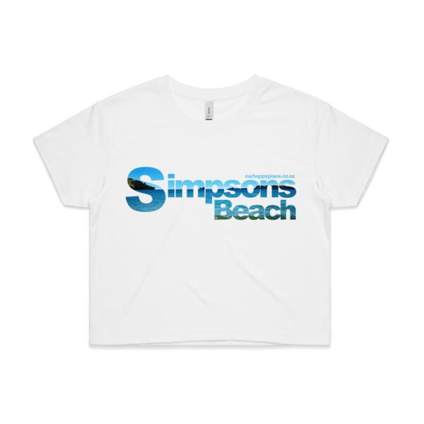 Simpson's Beach - AS Colour Womens Crop Tee Thumbnail