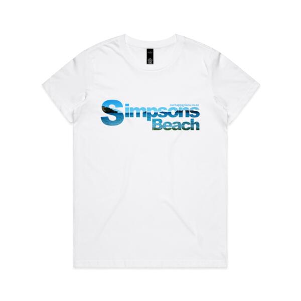 Simpson's Beach - AS Colour Womens Maple Tee Thumbnail