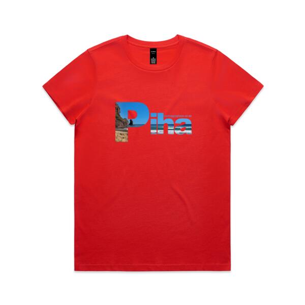 Piha Red House - AS Colour Womens Maple Tee Thumbnail