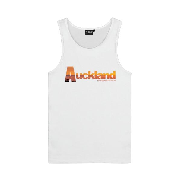 Auckland Sunrise - Cloke Mens Concept Singlet Thumbnail