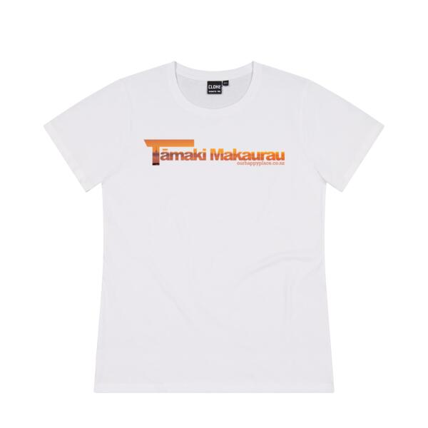 Tāmaki Makaurau Sunrise - Cloke Womens Silhouette Tee V2 Thumbnail