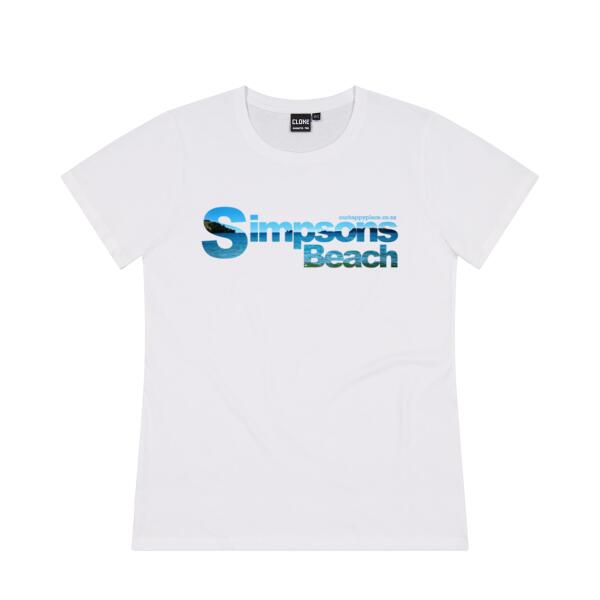 Simpson's Beach - Cloke Womens Silhouette Tee V2 Thumbnail