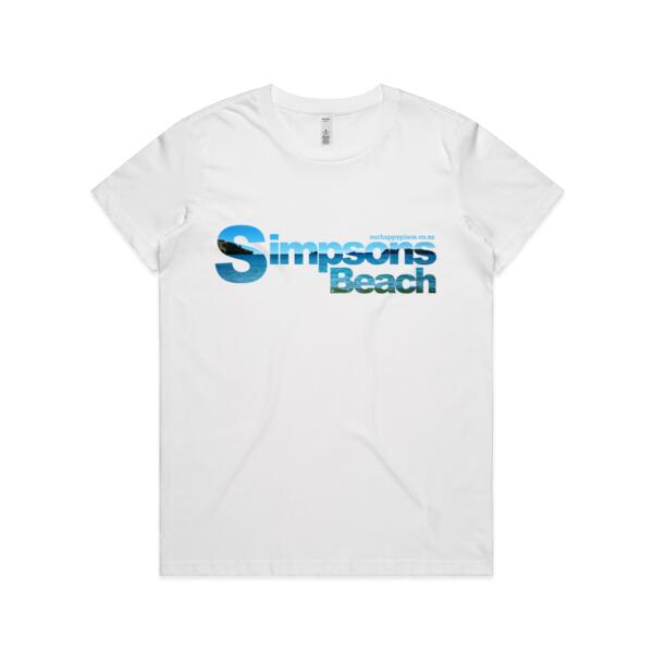 Simpson's Beach - AS Colour Womens Basic Tee Thumbnail
