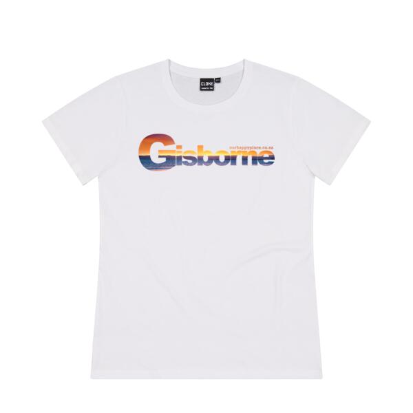 Gisborne Sunset - Cloke Womens Silhouette Tee V2 Thumbnail