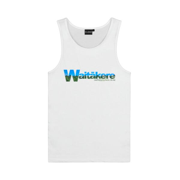 Waitākere - Bush + Sky - Cloke Mens Concept Singlet Thumbnail