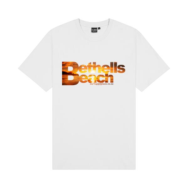 Bethells Beach Sunset - Cloke Mens Outline Tee Thumbnail