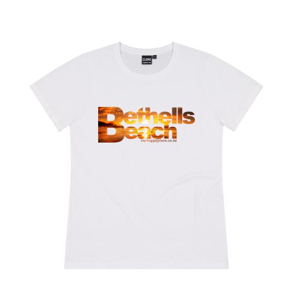 Bethells Beach Sunset - Cloke Womens Silhouette Tee V2 Thumbnail