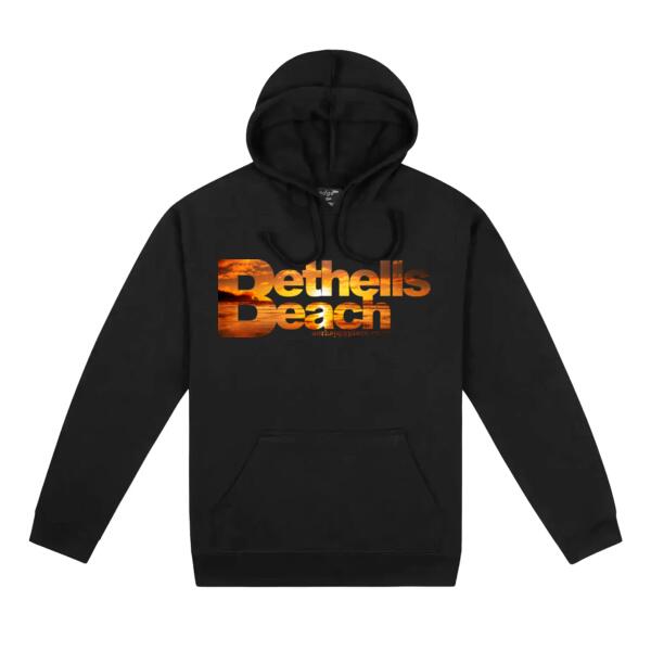 Bethells Beach Sunset - Cloke Kids Edge V2 Cotton Hoodie Thumbnail
