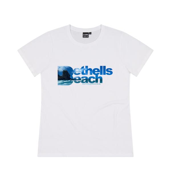 Bethells Beach Blue - Cloke Womens Silhouette Tee V2 Thumbnail