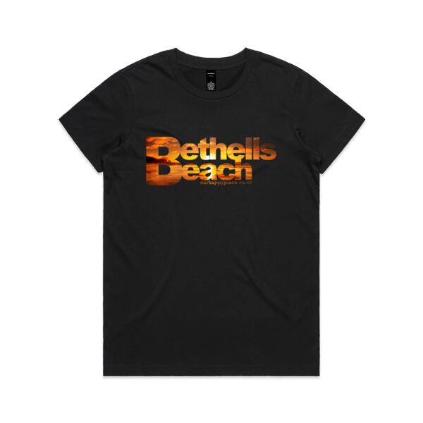 Bethells Beach Sunset - Signature Tee - Womens Thumbnail