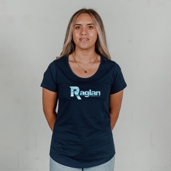 Raglan Blue - Womens Scoop Neck Tee Thumbnail