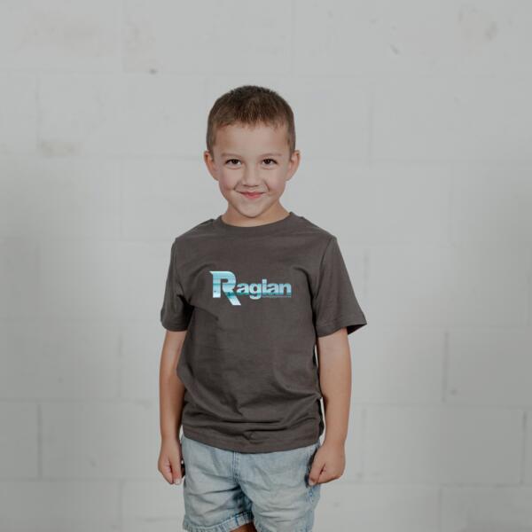 Raglan Blue - Kids Crew Neck Tee Thumbnail