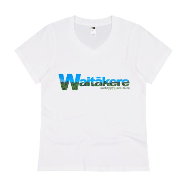 Waitākere - Bush + Sky - V Neck Tee Thumbnail