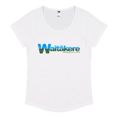 Waitākere - Bush + Sky - Womens Scoop Neck Tee Thumbnail