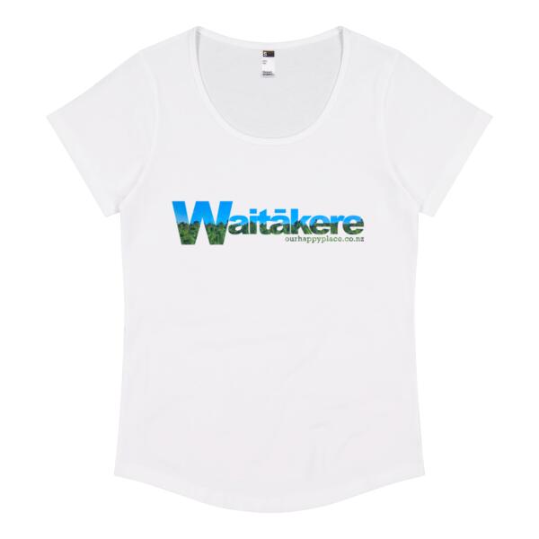 Waitākere - Bush + Sky - Womens Scoop Neck Tee Thumbnail
