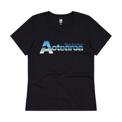 Aotearoa Beach - Womens V Neck Tee Thumbnail