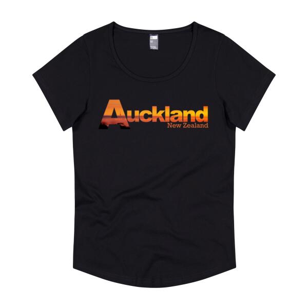 Auckland Sunrise - Womens Scoop Neck Tee Thumbnail
