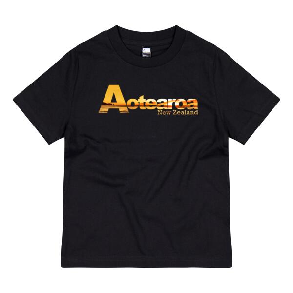 Aotearoa Sunset - Kids Crew Neck Tee Thumbnail