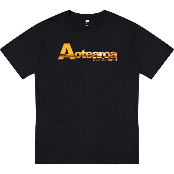 Aotearoa Sunset -  Mens Crew Neck Tee Thumbnail