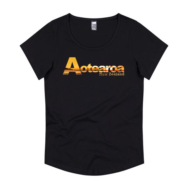 Aotearoa Sunset - Women's Scoop Neck Tee Thumbnail