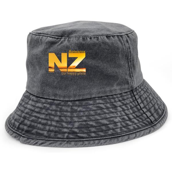 NZ Sunset - Vintage Bucket Hat Thumbnail