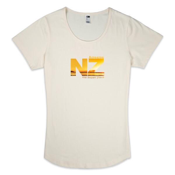 NZ Sunset - Womens Scoop Neck Tee Thumbnail