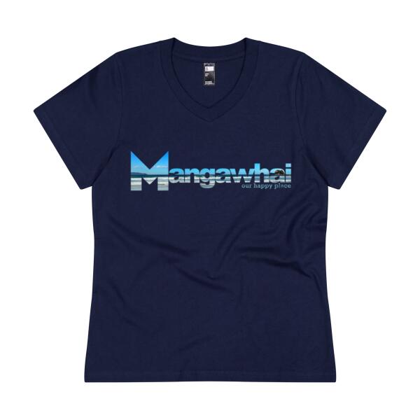 Mangawhai - Womens V Neck Tee Thumbnail