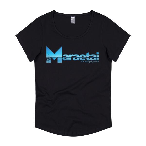 Maraetai Jetty - Womens Scoop Neck Tee Thumbnail