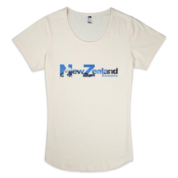 New Zealand Mountain - Womens Scoop Neck Tee Thumbnail